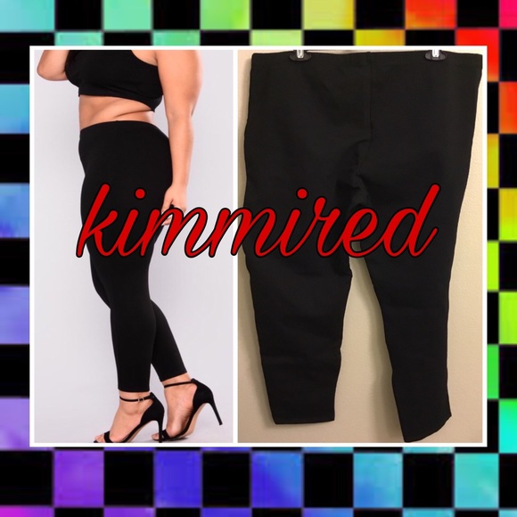 🆕Fashion Nova Black Crop Top/Legging Set~ 3X ~NWT - Picture 6 of 7